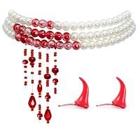 Algopix Similar Product 18 - Dripping Blood Imitation Pearls Choker