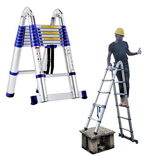 VEVOR Telescoping Ladder, 18.5 FT Aluminum One-button Retraction