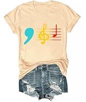 Algopix Similar Product 18 - Comma La Music Notes TShirt Comma La