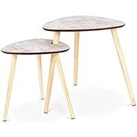 Algopix Similar Product 13 - Giantex 2 Pcs Nesting Coffee Tables End