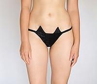 Algopix Similar Product 11 - Kitty Panties Black Velvet Panties