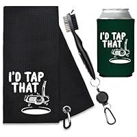 Algopix Similar Product 10 - ID Tap That Golf Towel With Brush and