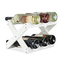 Algopix Similar Product 3 - Relaxdays Bamboo Wine Rack X Shape 6