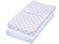 Algopix Similar Product 12 - Crib Sheets 2 Pack Pink Owls  Hearts