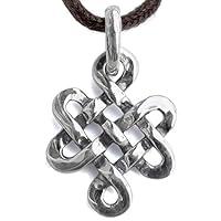 Algopix Similar Product 10 - Tibetan Endless Knot Necklace 925