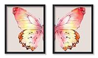 Algopix Similar Product 11 - Monem Art 2Piece Pink Butterfly Poster