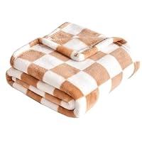 Algopix Similar Product 20 - Yurhap Checkered Baby Blanket Fleece