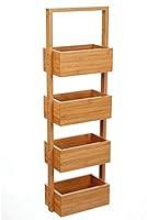 Algopix Similar Product 10 - Bambou Bamboo Shelf Unit Bathroom Shelf