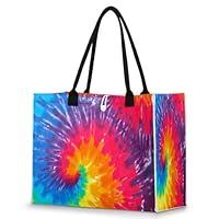 Algopix Similar Product 2 - POFATO Tote Bag for Women Art Swirl Tie