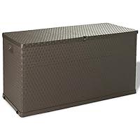 Algopix Similar Product 1 - vidaXL Brown Patio Storage Box with