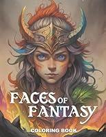 Algopix Similar Product 5 - Faces of Fantasy  Adult Coloring Book