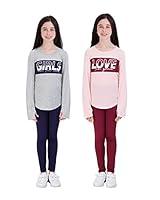 Algopix Similar Product 15 - Hind 4Piece Girls Athletic Leggings