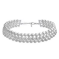 Algopix Similar Product 1 - Bling Jewelry Bridal Hand Knotted 3 Row
