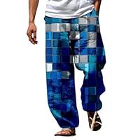 Algopix Similar Product 2 - Sweatpants for Men Printed Baggy Hip