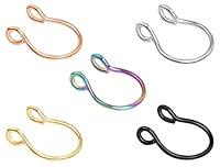 Algopix Similar Product 3 - VELCARE 5 Pcs Nose Rings Hoop 20 Gauge