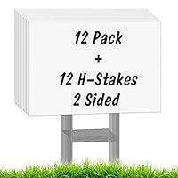 Algopix Similar Product 9 - Blank Yard Signs with Stakes IKAYAS