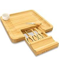 Algopix Similar Product 15 - NutriChef Bamboo Natural Cheese Board
