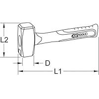 Algopix Similar Product 13 - KS TOOLS Stainless Steel Club Hammer