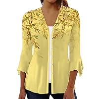 Algopix Similar Product 11 - Generic Yellow 34 Length Sleeve Top