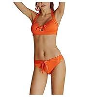 Algopix Similar Product 9 - Gwewei4df Womens Bikini Halter Knot