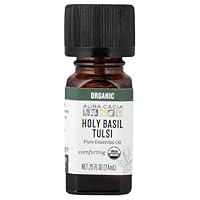Algopix Similar Product 2 - Aura Cacia Organic Holy Basil Tulsi