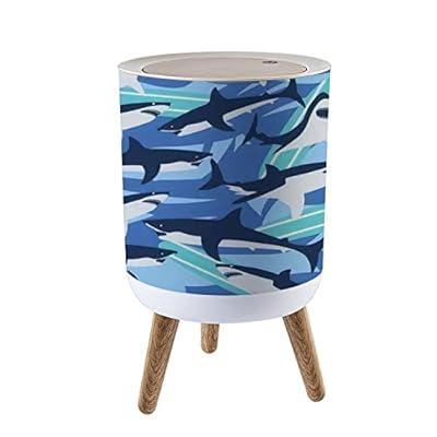 Best Deal for Trash Can with Lid Shark Attack Seamless Fun t Shirt Design