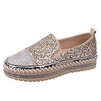 Algopix Similar Product 10 - Womens Loafers  Slipons Rhinestones