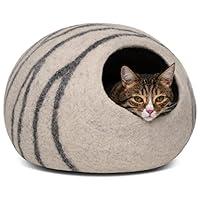Algopix Similar Product 1 - MEOWFIA Premium Felt Cat Bed Cave 