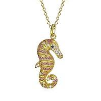 Algopix Similar Product 15 - Nautical Seahorse Pendant Necklace For