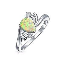 Algopix Similar Product 13 - Pear Triangle CZ Pave Teardrop Created