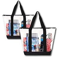 Algopix Similar Product 6 - Pack Of 2 Clear Tote Bags for Work