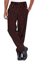 Algopix Similar Product 13 - Mens Chalk Stripe Red Print Chef Pant