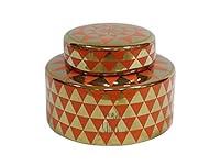 Algopix Similar Product 2 - Benzara Trendy Orange and Gold