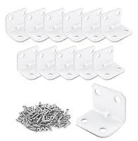 Algopix Similar Product 1 - Uenhoy 12 Pcs White Corner Brace Small