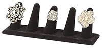 Algopix Similar Product 11 - SSWBasics 5Finger Black Velvet Ring