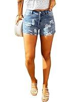Algopix Similar Product 6 - Sidefeel Womens Ripped Jean Shorts Mid