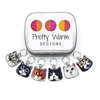 Algopix Similar Product 13 - Cats Ring Stitch Markers up to US 8