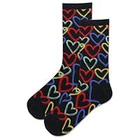 Algopix Similar Product 7 - Hot Sox Womens Graffiti Hearts Socks 1