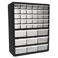 Algopix Similar Product 5 - Homak Parts Organizer, Black, 39 Drawers