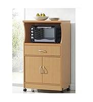 Algopix Similar Product 11 - Microwave Cart Stand  Beech Finish 