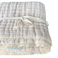 Algopix Similar Product 10 - Cream Muslin Baby Blanket for Girls  9