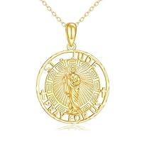 Algopix Similar Product 20 - KECHO 14K Solid Gold St Jude Necklace