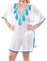 Algopix Similar Product 10 - LA LEELA Womens Pom Pom Swimsuit Cover