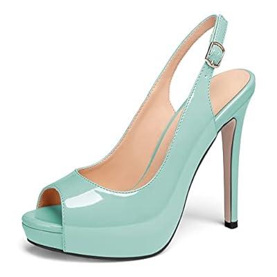 Buy Elisabet Tang Women Pumps, Pointed Toe High Heel 4.7 inch/12cm Party  Stiletto Heels Shoes, Nude, 8 at