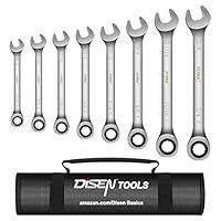 Algopix Similar Product 8 - DISEN Ratcheting Wrench Set 8 Pieces