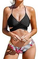 Algopix Similar Product 6 - CUPSHE Womens Floral Bikini Set Halter