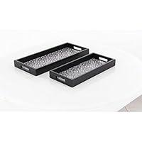 Algopix Similar Product 4 - Benzara Startling Black Wood Set of 2