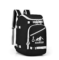 Algopix Similar Product 15 - HAMISH 50L Black Waterproof Ski Bag for