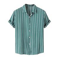 Algopix Similar Product 5 - Men Striped Shirt Button Down  Casual
