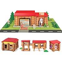 Algopix Similar Product 2 - Wondertoys 128 Pieces Real Wood Logs